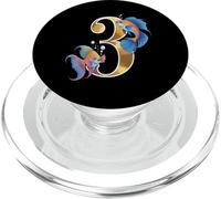 It's My 3th Birthday Party Ocean 3 Years Old Sea Fish B-Day PopSockets PopGrip for MagSafe