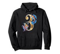 It's My 3th Birthday Party Ocean 3 Years Old Sea Fish B-Day Pullover Hoodie