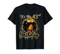 It's My 43rd Birthday Queen 43 Years Old Crown Gold Women T-Shirt