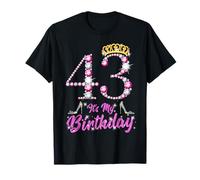 It's My 43rd Birthday Queen Tiara Shoes 43 Yrs Old Bday Gift T-Shirt