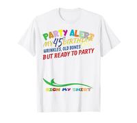 It's My 45th Birthday Men boy Sign My Shirt Bday T-Shirt