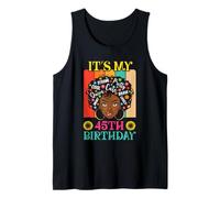 It's My 45th Birthday Vintage African Woman 45 Years Old Tank Top