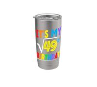 It's My 49th Birthday Mathematics Math Lover 7th Birthday Stainless Steel Insulated Tumbler