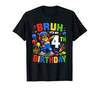 It's My 4th Birthday Boys Building Bricks 4 Years Old Kids T-Shirt