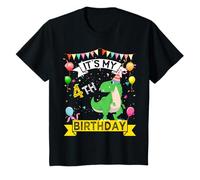 It's My 4th Birthday Dinosaur T-rex Cool Birthday Boy Girl T-Shirt