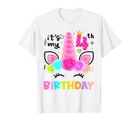It's My 4th Birthday Girl is Now 4 Year Old Fourth Birthday T-Shirt