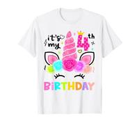 It's My 4th Birthday Girl is Now 4 Year Old Fourth Birthday T-Shirt