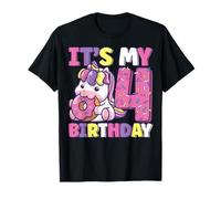 It's My 4th Birthday Party Cute Girls Donut Birthday Unicorn T-Shirt