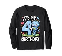 It's My 4th Birthday Robot Soccer Fun Long Sleeve T-Shirt