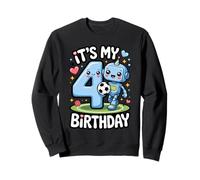It's My 4th Birthday Robot Soccer Fun Sweatshirt