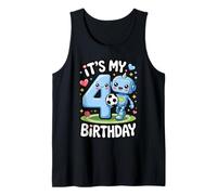 It's My 4th Birthday Robot Soccer Fun Tank Top