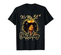 It's My 51st Birthday Queen 51 Years Old Crown Gold Women T-Shirt