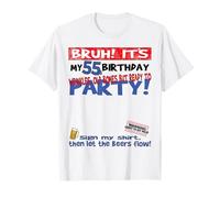 It's My 55th Birthday Men boy Sign My Shirt Bday T-Shirt