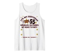 It's My 55th Birthday Men boy Sign My Shirt Bday Tank Top