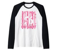 It's My 56th Birthday Girl Coquette Bow 56 Year Old Raglan Baseball Tee
