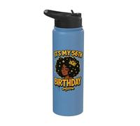 It's My 56th Birthday Melanin Black Queen Stainless Steel Insulated Water Bottle