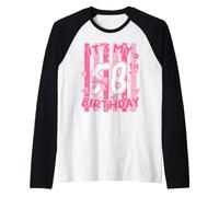 It's My 58th Birthday Girl Coquette Bow 58 Year Old Raglan Baseball Tee