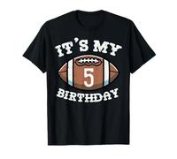 Its My 5th Birthday American Football 5 Year Old Bday Boys T-Shirt
