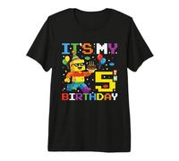 It's My 5th Birthday Building Brick 5 Years Old Boys Kids Premium T-Shirt