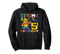 It's My 5th Birthday Building Brick 5 Years Old Boys Kids Pullover Hoodie