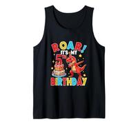 It's My 5th Birthday Dabbing T-Rex Colorful Costume Kids Tank Top
