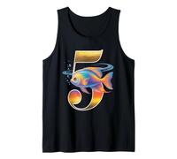 It's My 5th Birthday Party Ocean 5 Years Old Sea Fish B-Day Tank Top