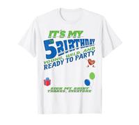 It's My 5th Birthday Sign My Shirt Bday T-Shirt