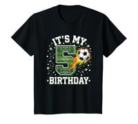 Its My 5th Birthday Soccer Ball Field 5 Year Old Boy T-Shirt