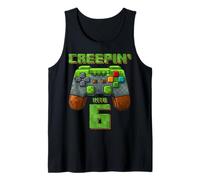 It's My 6th Birthday Boy Gamer Creepin’ Into 6 Gamer Pixel Tank Top