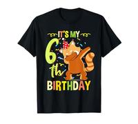 Its My 6th Birthday Dabbing Red Panda T-Shirt