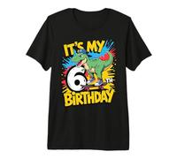 It's My 6th Birthday Dinosaur Skateboard Premium T-Shirt