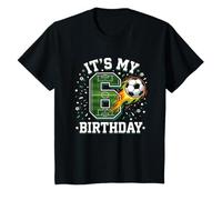 Its My 6th Birthday Soccer Ball Field 6 Year Old Boy T-Shirt