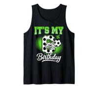 Its My 6th Birthday Soccer Ball Six Years Old Sport Tank Top