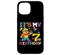It's My 7th Birthday Building Brick 7 Years Old Boys Kids Case for iPhone 15