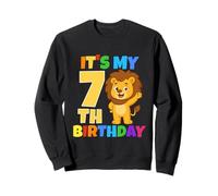 It's My 7th Birthday Lion Safari Jungle Theme Party Age 7 Sweatshirt