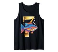 It's My 7th Birthday Party Ocean 7 Years Old Sea Fish B-Day Tank Top