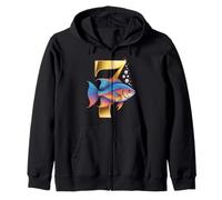 It's My 7th Birthday Party Ocean 7 Years Old Sea Fish B-Day Zip Hoodie