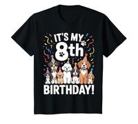 It's My 8th Birthday Dog Lover 8 Years Old Bday T-Shirt
