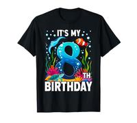 It's My 8th Birthday Party Ocean 8 Years Old Sea Fish B-Day T-Shirt