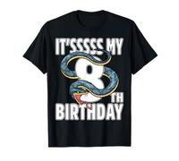 It's My 8th Birthday Snake 8 Years Old Birthday Boys Girls T-Shirt