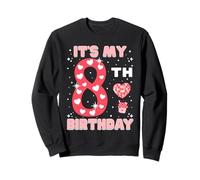 It's My 8th Birthday Valentine's Day 8 Years Old Girls Boys Sweatshirt