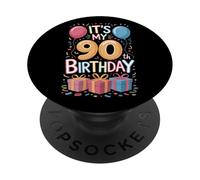 It's My 90th Birthday Ninety Years Young Milestone Festive PopSockets Adhesive PopGrip