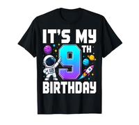 It's My 9th Birthday Astronaut Space Boy Nine Year Old T-Shirt