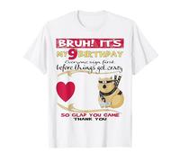 It's my 9th birthday boy Sign My Shirt Bday T-Shirt