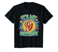 Its My 9th Birthday Boys Kids Football 9 Years Old Party T-Shirt