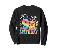 Its My 9th Birthday Capybara Rainbow Funny 9 Year Old Bday Sweatshirt