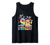 Its My 9th Birthday Capybara Rainbow Funny 9 Year Old Bday Tank Top