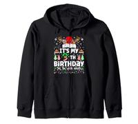 It's My 9th Birthday Christmas Funny Bday Xmas Kids Boys Zip Hoodie