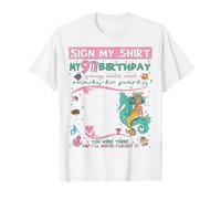 It's My 9th Birthday girl Sign My Shirt Bday T-Shirt