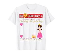 It's My 9th Birthday girl Sign My Shirt Bday T-Shirt